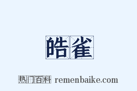 皓雀是什么意思的图片